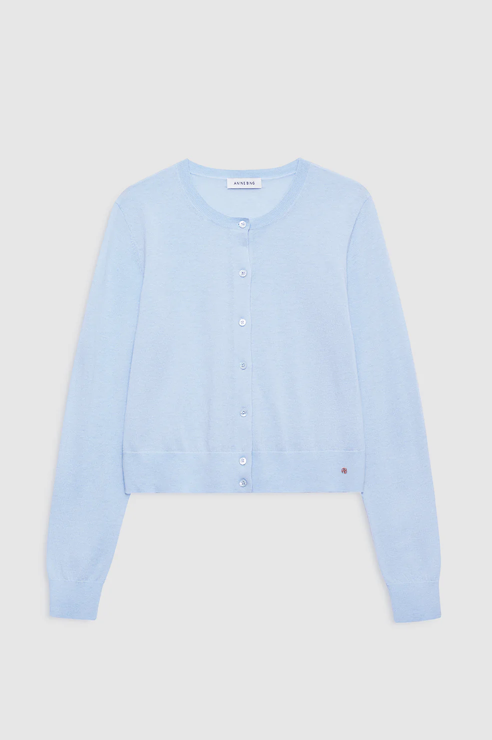 Moni Crop Cardigan - Pale Blue - Image 3