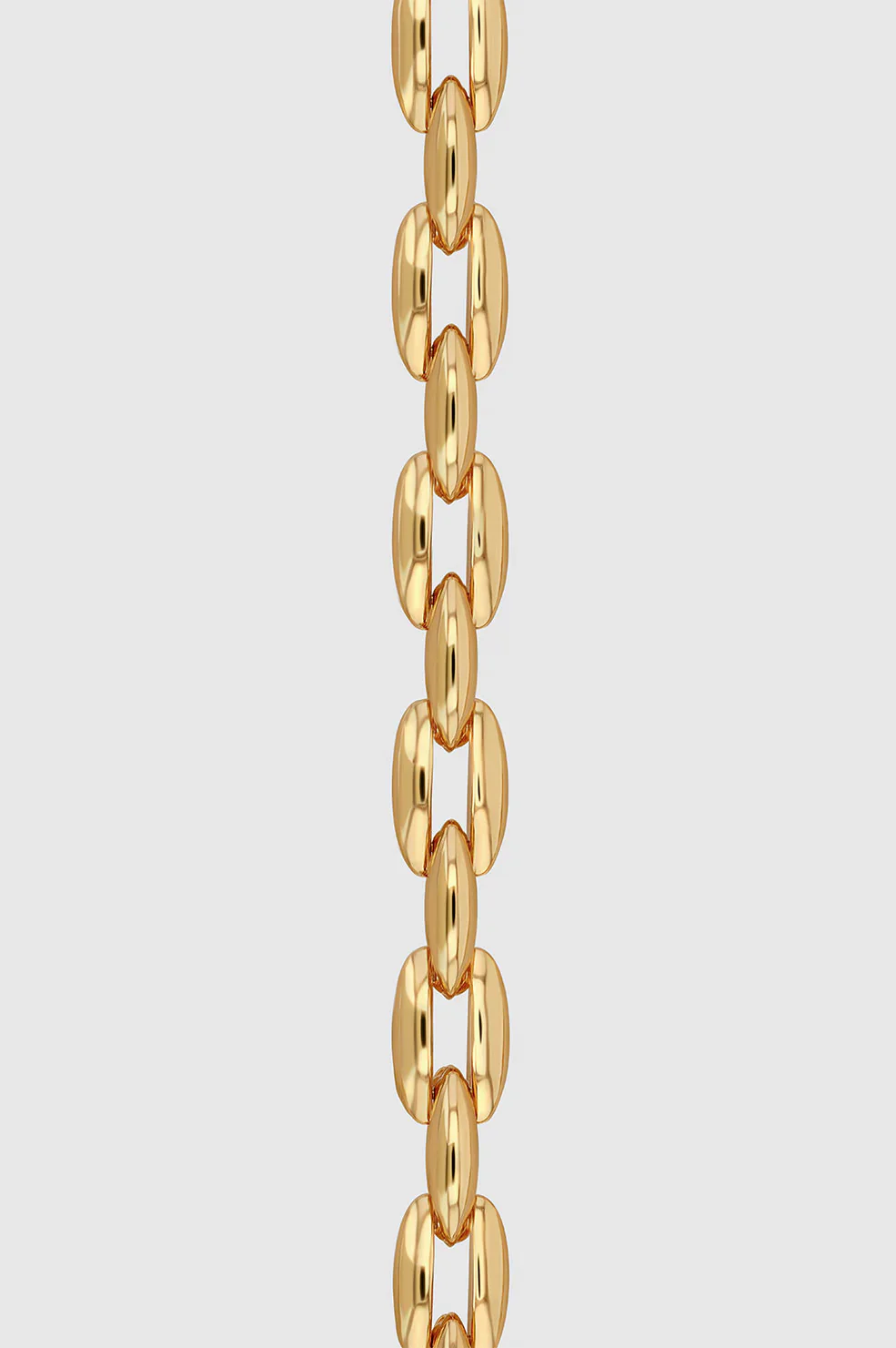 Oval Link Necklace - Gold - Image 3