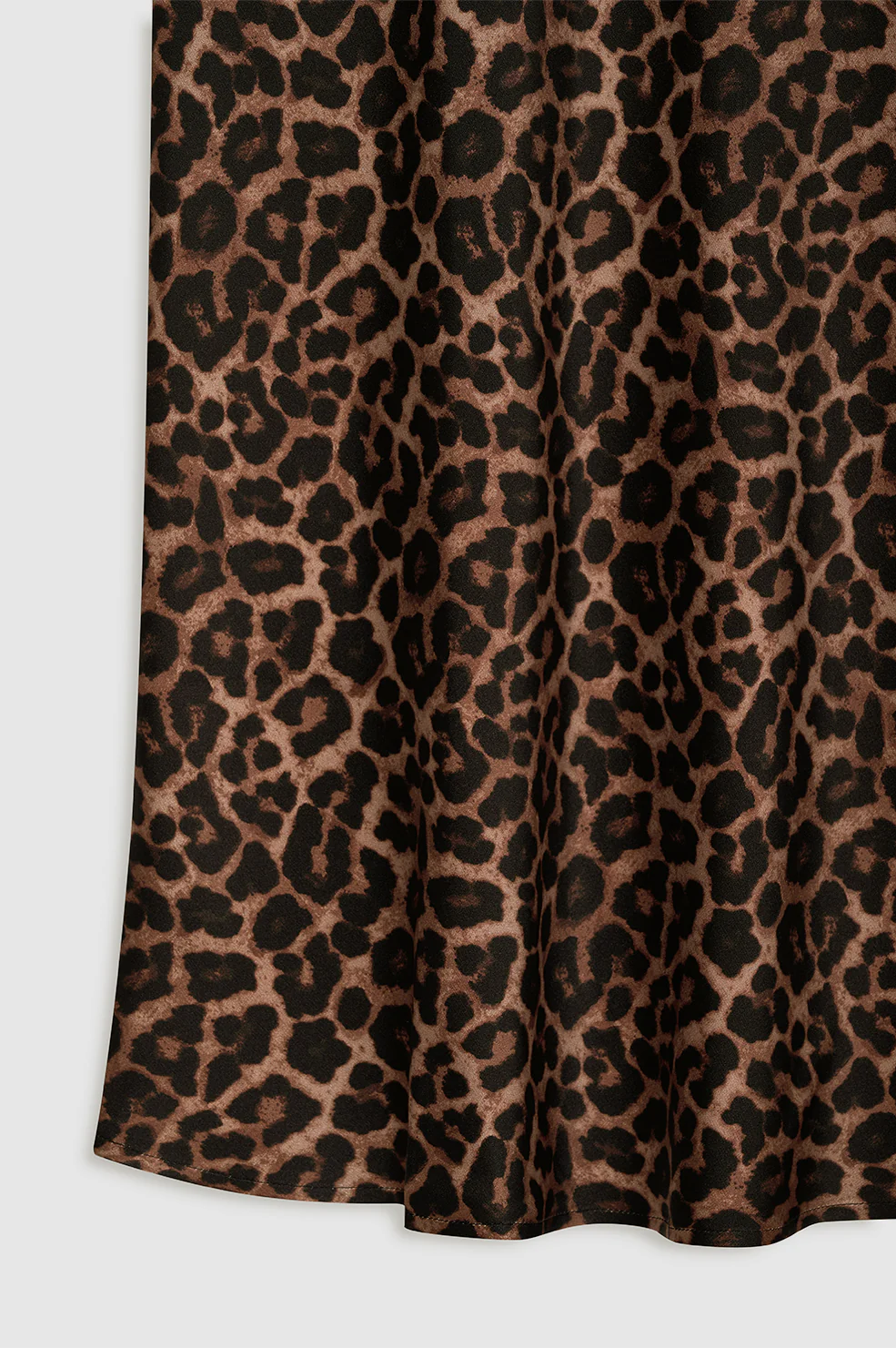 Printed Bar Silk Skirt - Black And Brown Leopard - Image 4