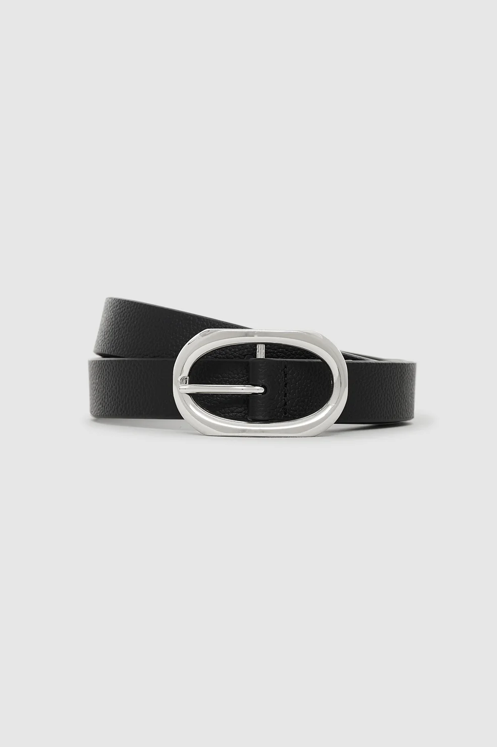 Small Signature Link Belt - Black Pebbled - Image 3