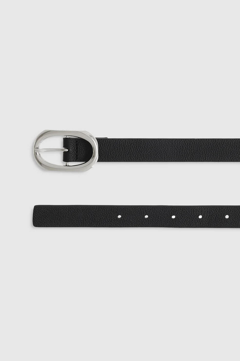 Small Signature Link Belt - Black Pebbled - Image 5