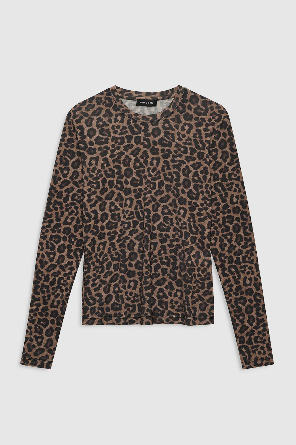 Sylvie Long Sleeve Tee - Black And Brown Leopard - Image 4