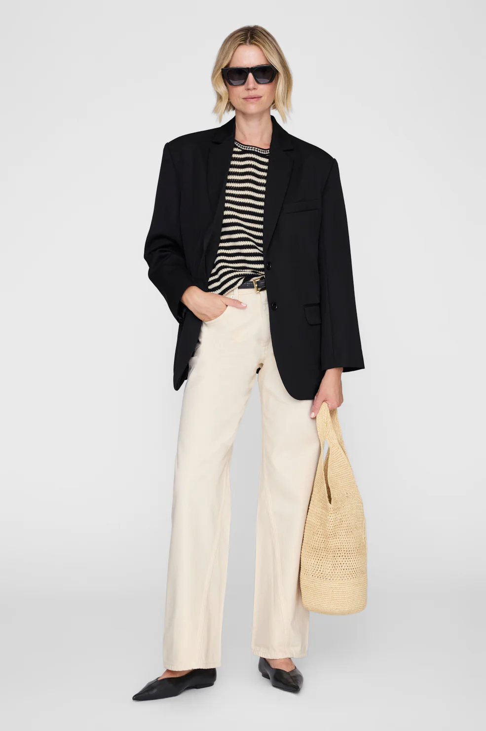 Theo Sweater - Black And Ivory Stripe - Image 2