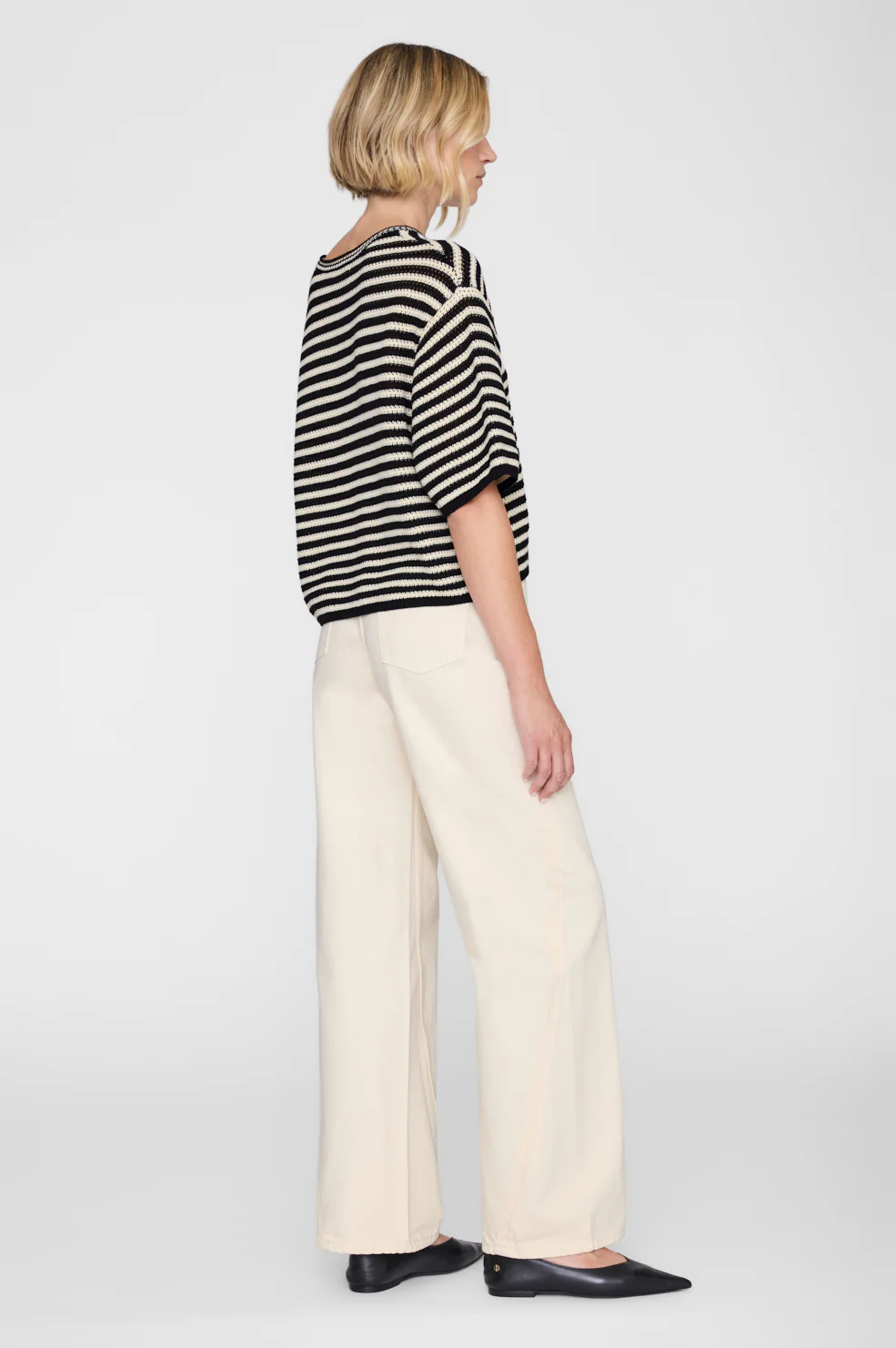 Theo Sweater - Black And Ivory Stripe - Image 5