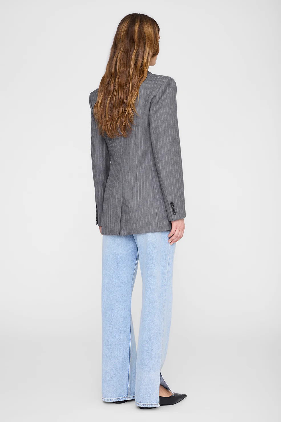 Tiphaine Blazer - Light Grey Pinstripe - Image 5