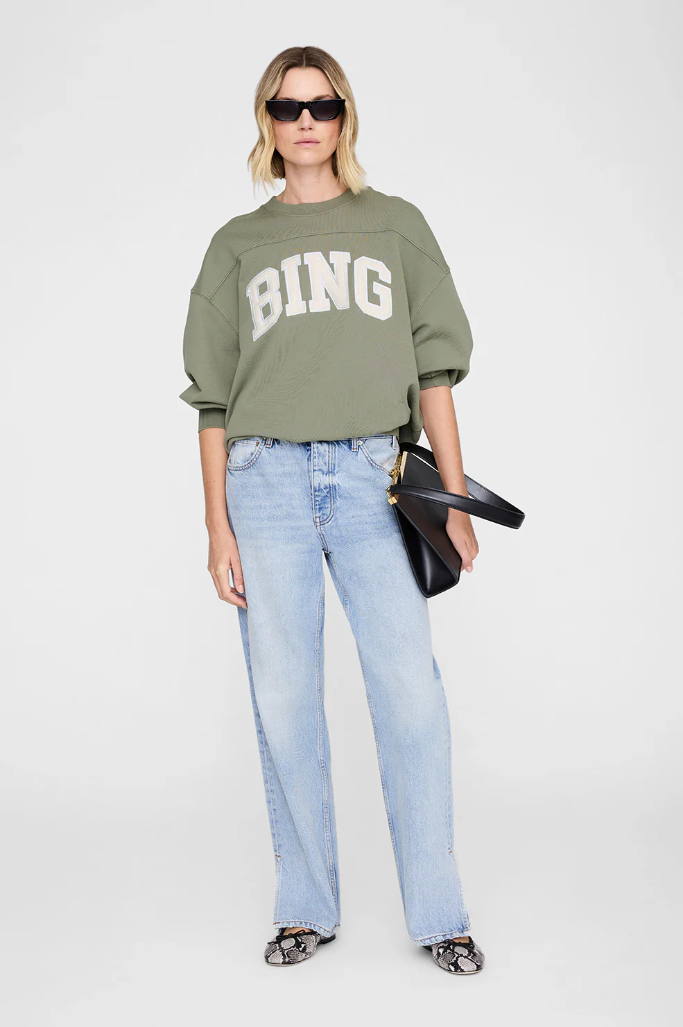 Trenton Sweatshirt Bing - Washed Olive