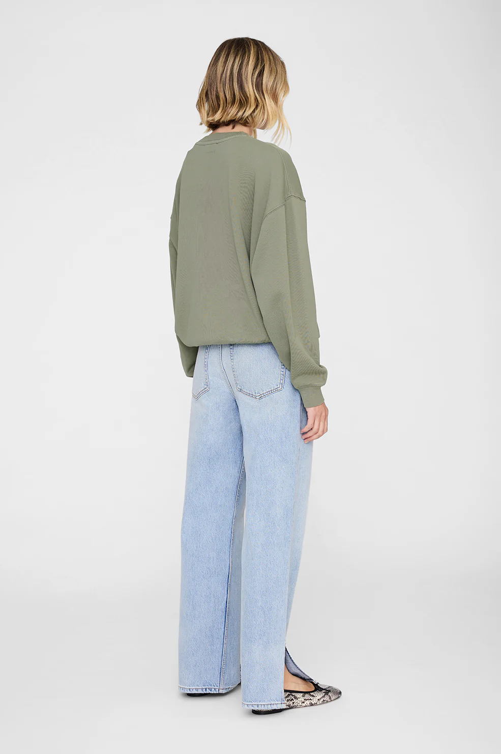 Trenton Sweatshirt Bing - Washed Olive - Image 5